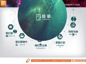 グリーンダイナミックフラットビジネスファイナンスプランPPTチャート