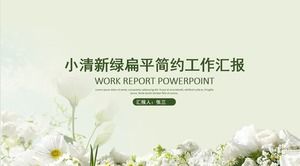 Modello ppt rapporto piccolo lavoro semplice piatto fresco