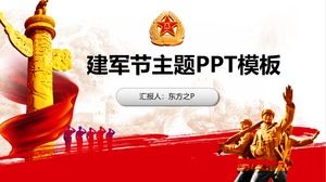 Doku grafik basit atmosfer 1 Ağustos Ordu günü ppt şablonu