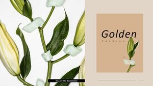 Kleine frische Blumen Web Web Magazin Stil europäischen und amerikanischen Stil Business General Ppt Vorlage