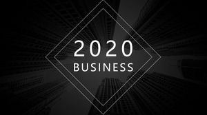 Plantilla ppt universal de negocios de estilo geométrico de línea negra extremadamente simple y genial