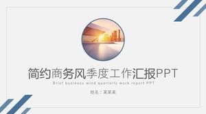 Szablon raportu podsumowującego raport biznesowy w stylu geometrycznym prostej linii