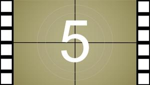 Movie film cube switch visual 5 second countdown opening PPT special effects