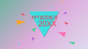 扁平化的IOS欧美风格封面首页示例PPT模板第四集