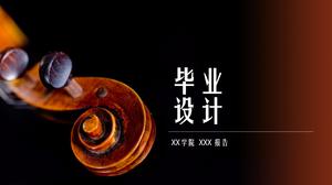 Conservator de muzică absolvire proiectare PPT șablon de apărare