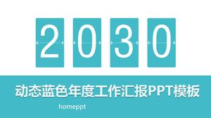 Model de PPT raport anual de lucru albastru dinamic