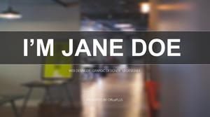 Modello ppt curriculum personale dinamico sfondo sfocato