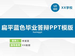 Templat PPT balasan kelulusan biru datar