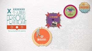 크리 에이 티브 동적 개인 이력서 PPT 템플릿 다운로드