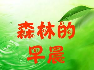 "ตอนเช้าในป่า" ดาวน์โหลดภาพเคลื่อนไหว PPT
