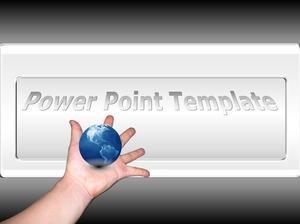 Hand hält die Erde Hintergrund Umweltschutz PPT Vorlage herunterladen