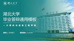 Gradiente de máscara fresca Hubei Universidad respuesta de graduación plantilla ppt general