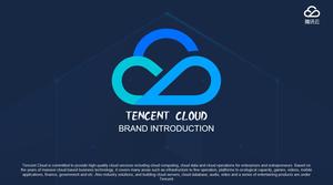 Semplice tecnologia atmosferica blu modello di presentazione del prodotto servizio cloud ppt