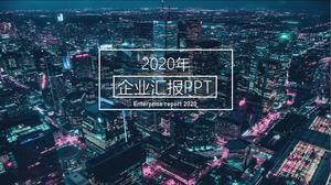 Modèle ppt de rapport d'activité plat simple