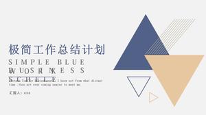 الحد الأدنى من نمط هندسي ملخص خطة عمل قالب ppt