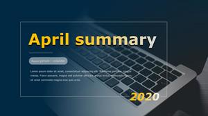 قالب تقرير ملخص عمل أزرق بسيط وعملي