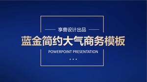 Modèle ppt général de rapport d'activité atmosphère simple or bleu