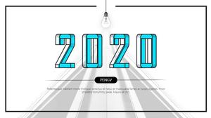 Light bulb creative high-end atmosphere business report general dynamic ppt template