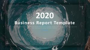 Raport de afaceri extrem de simplu albastru și gri șablon ppt general