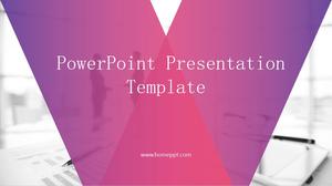 Mode Gradient lila geometrischen Stil europäischen und amerikanischen Stil atmosphärischen Geschäftsbericht Zusammenfassung ppt Vorlage