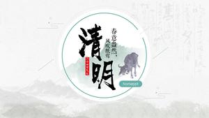 Vierundzwanzig solare Begriffe der Qingming ppt-Vorlage