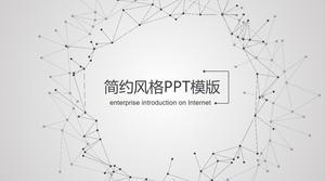 Peta utama jaringan garis dot template ringkasan kerja bisnis datar abu-abu elegan