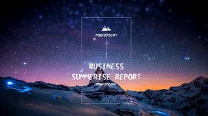 唯美星空背景简约杂志风格ppt模板