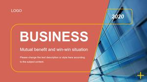 Geometrical graphics, geometric style, atmosphere, European and American business work report ppt template