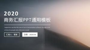 بسيط للغاية جو مسطح عمل رمادي تقرير عمل قالب PPT