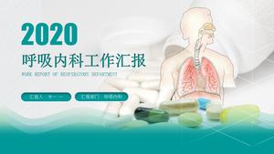 Hospital médico respiratorio enfermera informe de trabajo plantilla ppt