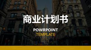 Plantilla ppt de plan de negocios de estilo de negocio plano