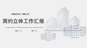 Template laporan kerja visi stereo abu-abu sederhana dan elegan