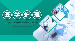 Plantilla ppt de informe de resumen de trabajo de enfermería médica