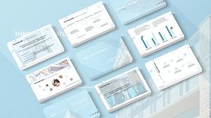 Template ppt tema pengajaran pendidikan biru muda yang tenang dan nyaman