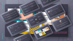 卡式懸浮高力風格簡約時尚自我介紹ppt模板