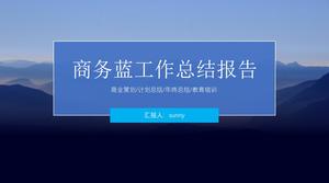 Einfache flache Geschäftsblaue Projektsituation Arbeitsbericht ppt Vorlage