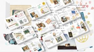 精美漂亮的手账风格主题ppt模板