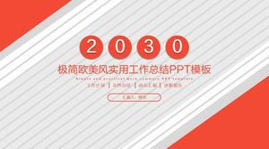 Modă minimalistă atmosferă roșie stil european și american șablon practic ppt rezumat