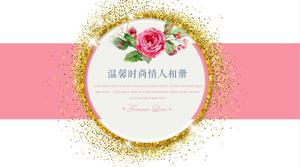 暖かい小さな新鮮なファッション愛好家の写真アルバムpptテンプレート