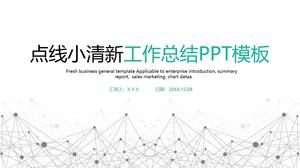 Sederhana garis putus-putus datar hijau abu-abu kecil template ringkasan kerja segar