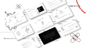 「テアリングベア」スティックフィギュア漫画風pptテンプレート