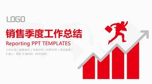 Positive energy passion red sales quarterly work summary plan ppt template