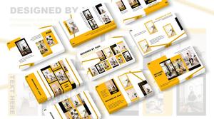 Portfolio di fotografia display modello ppt tema