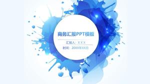 Gradient vitality blue inkjet business report general ppt template