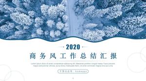 Modèle de ppt entreprise atmosphère européenne et américaine de style géométrique petit cercle bleu frais