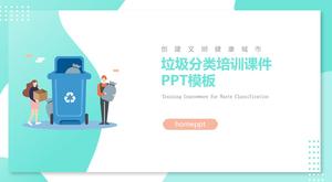 Créer un modèle PPT de didacticiel de formation aux connaissances sur la classification des déchets urbains civilisés et sains