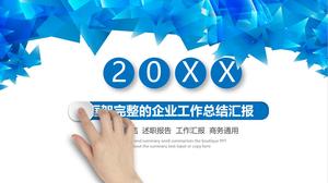 Triangolo geometrico creativo stereo vision immagine principale cornice completa modello di sintesi del piano di lavoro ppt