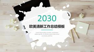 Atrament kropka powitalny kreatywny prosty świeży styl biznesowy uniwersalny szablon ppt