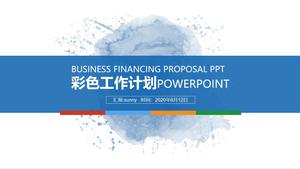 Warna-warni rencana kerja datar sederhana template ppt bisnis umum