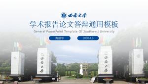 Templat ppt pertahanan laporan akademik Universitas Southwest